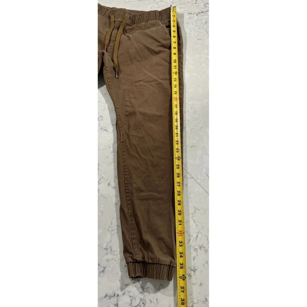 Ring of Fire Mens Jogger Pants Large Brown Elastic Waist Stretch RYB0032